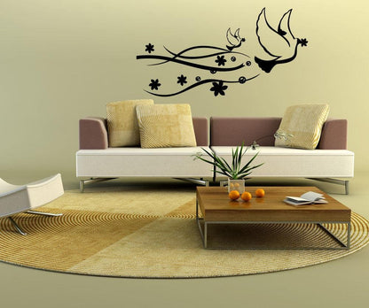 Vinyl Wall Decal Sticker Peace Doves #1116