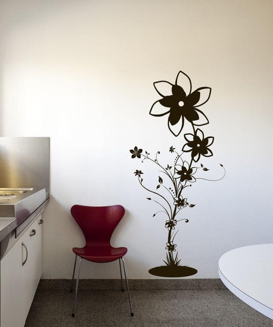 Vinyl Wall Decal Sticker Flower Plant #1120