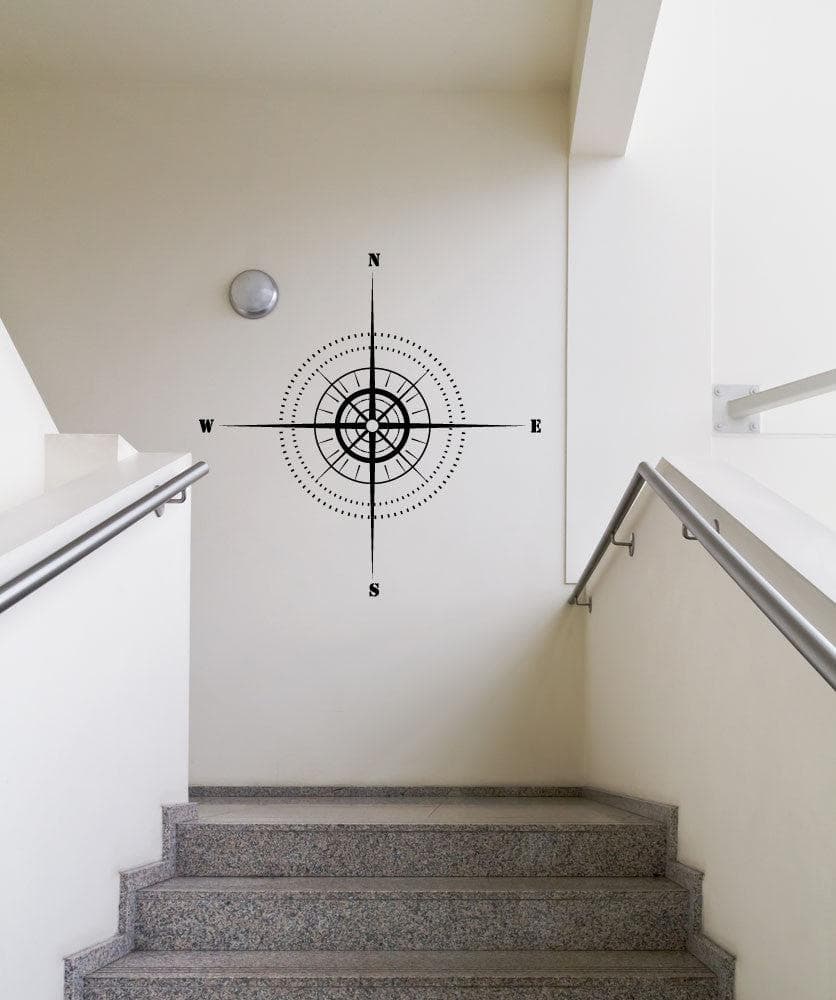 Vinyl Wall Decal Sticker Map Compass #1122