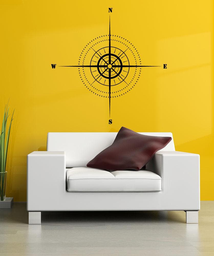 Vinyl Wall Decal Sticker Map Compass #1122