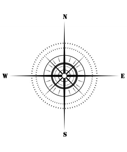 Vinyl Wall Decal Sticker Map Compass #1122