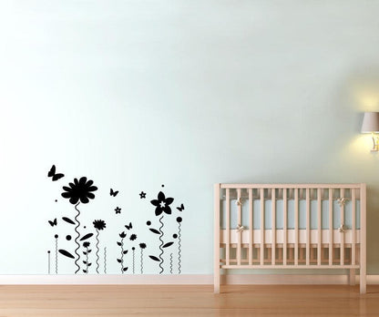 Vinyl Wall Decal Sticker Flower Squiggles #1126