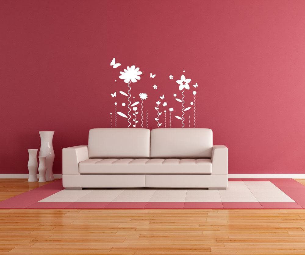 Vinyl Wall Decal Sticker Flower Squiggles #1126