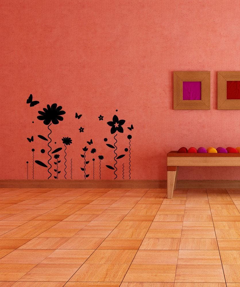 Vinyl Wall Decal Sticker Flower Squiggles #1126