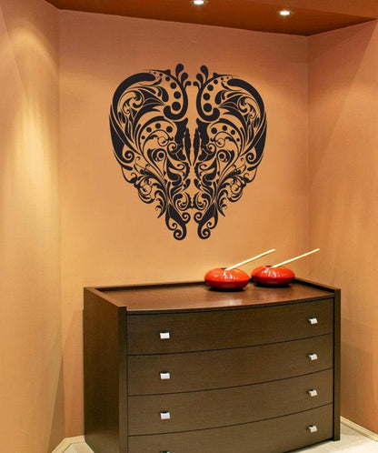 Vinyl Wall Decal Sticker Heart Plant #1128