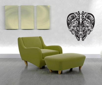 Vinyl Wall Decal Sticker Heart Plant #1128