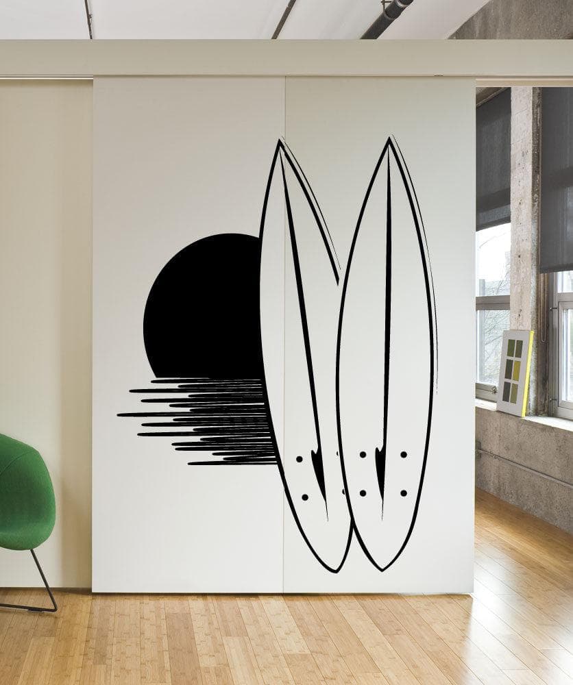 Vinyl Wall Decal Sticker Surfboard Sunset #1134