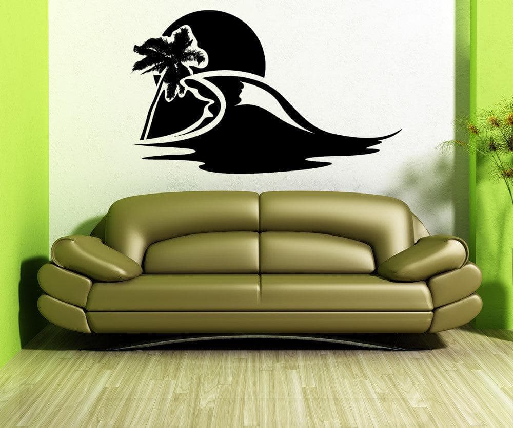 Vinyl Wall Decal Sticker Beach Wave #1137