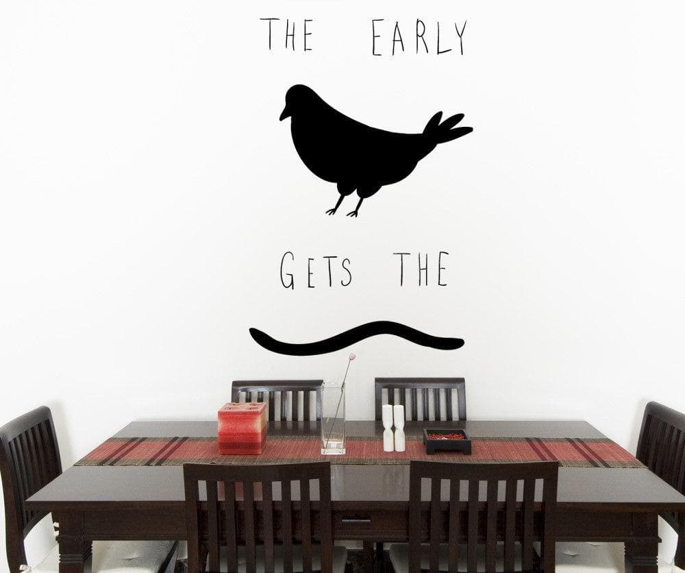 Vinyl Wall Decal Sticker Early Bird Gets the Worm #OS_MB1141