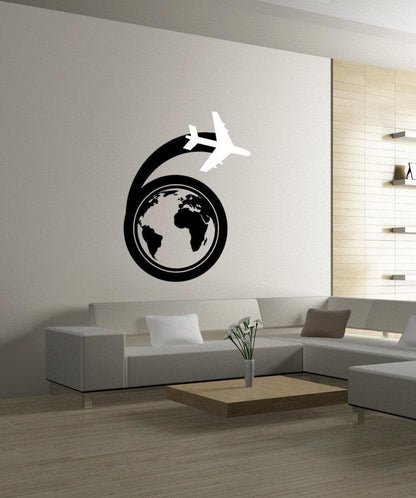 Vinyl Wall Decal Sticker Traveling Airplane #1151
