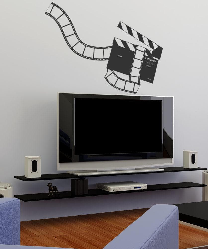Vinyl Wall Decal Sticker Movie Clapperboard and Film #1169