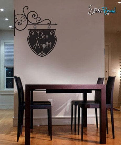 Bon Appetit Hanging Sign Vinyl Wall Decal Lettering for the Dinning Room. #116