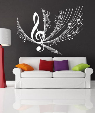 Music Notes Design Vinyl Wall Decal Sticker. #1173 – StickerBrand