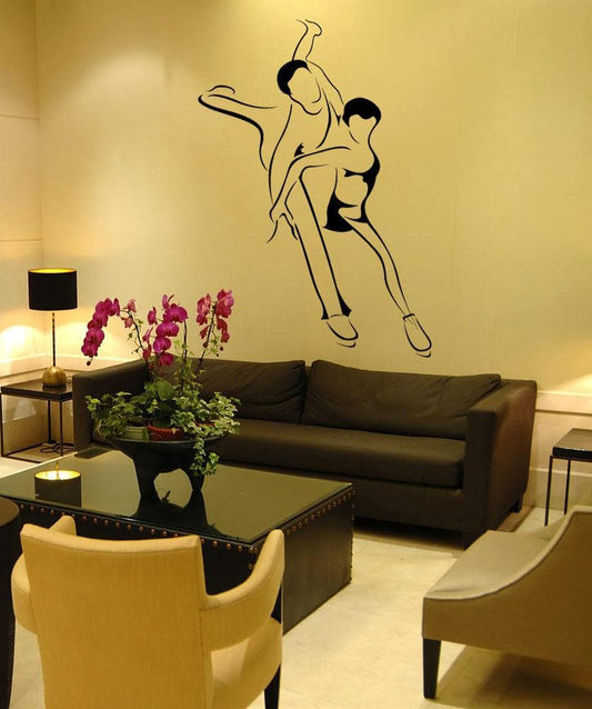 Vinyl Wall Decal Sticker Leaping Couple #1203