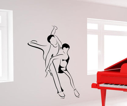 Vinyl Wall Decal Sticker Leaping Couple #1203