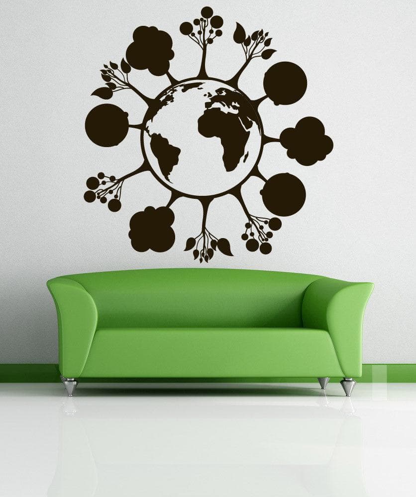 Vinyl Wall Decal Sticker Trees on Earth #1207