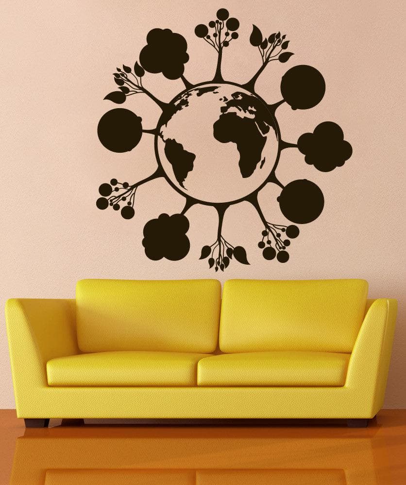 Vinyl Wall Decal Sticker Trees on Earth #1207