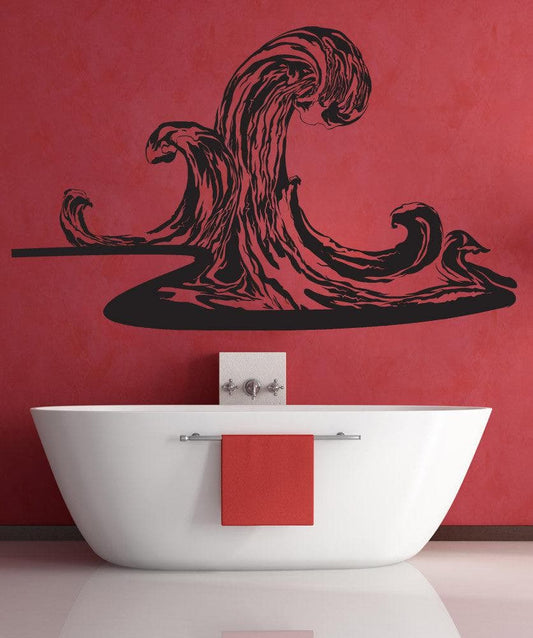 Vinyl Wall Decal Sticker Tall Waves #1227