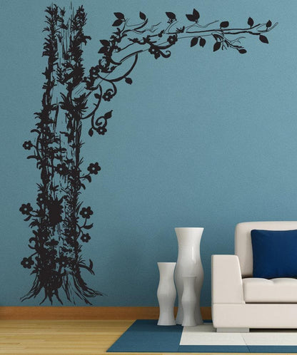 Tree with Floral Vines Vinyl Wall Decal Sticker #1237