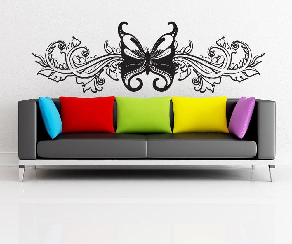Vinyl Wall Decal Sticker Butterfly Plant #1242