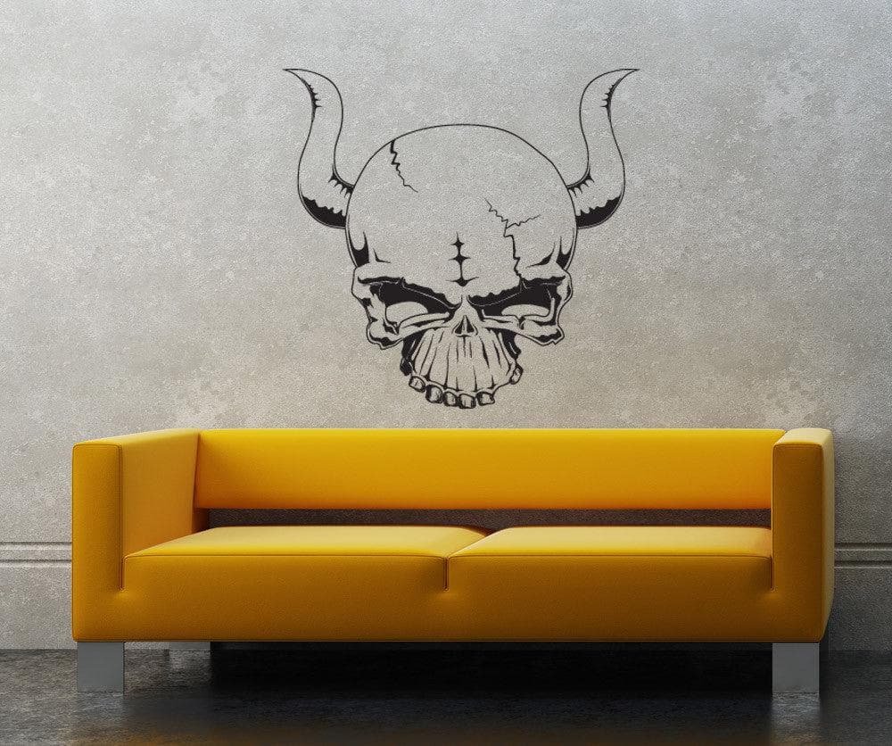 Vinyl Wall Decal Sticker Demon Skull #1255