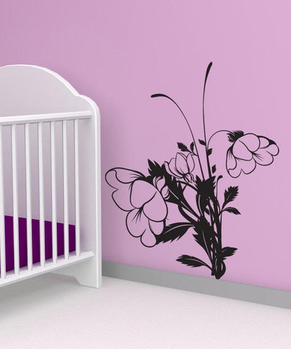 Vinyl Wall Decal Sticker Droopy Flowers #1259