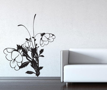 Vinyl Wall Decal Sticker Droopy Flowers #1259