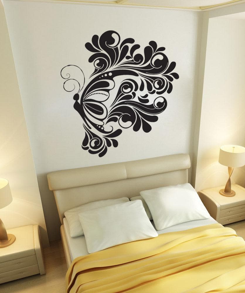 Vinyl Wall Decal Sticker Floral Butterfly Flare #1260 – StickerBrand