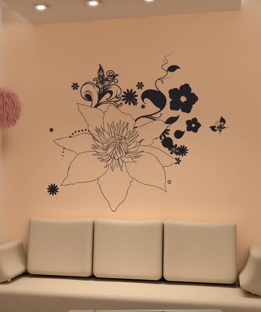 Vinyl Wall Decal Sticker Floral Nature #1263