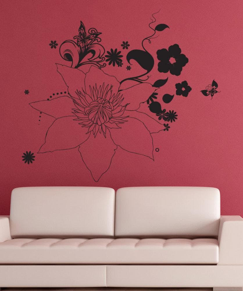 Vinyl Wall Decal Sticker Floral Nature #1263