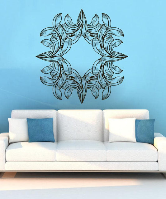 Vinyl Wall Decal Sticker Abstract Leaves Square #1270