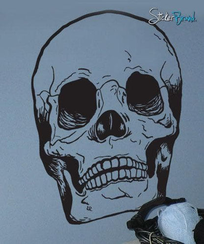 Skull Head Bone Vinyl Wall Art Decal Sticker. #127