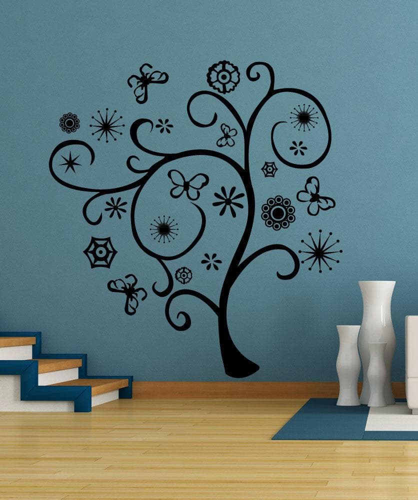 Vinyl Wall Decal Sticker Abstract Spring Tree #1282