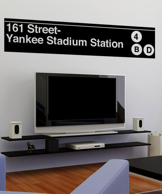 Yankee Stadium Subway Sign Wall Decal Sticker. 161 Street - Yankee Stadium Station Sign. #1284