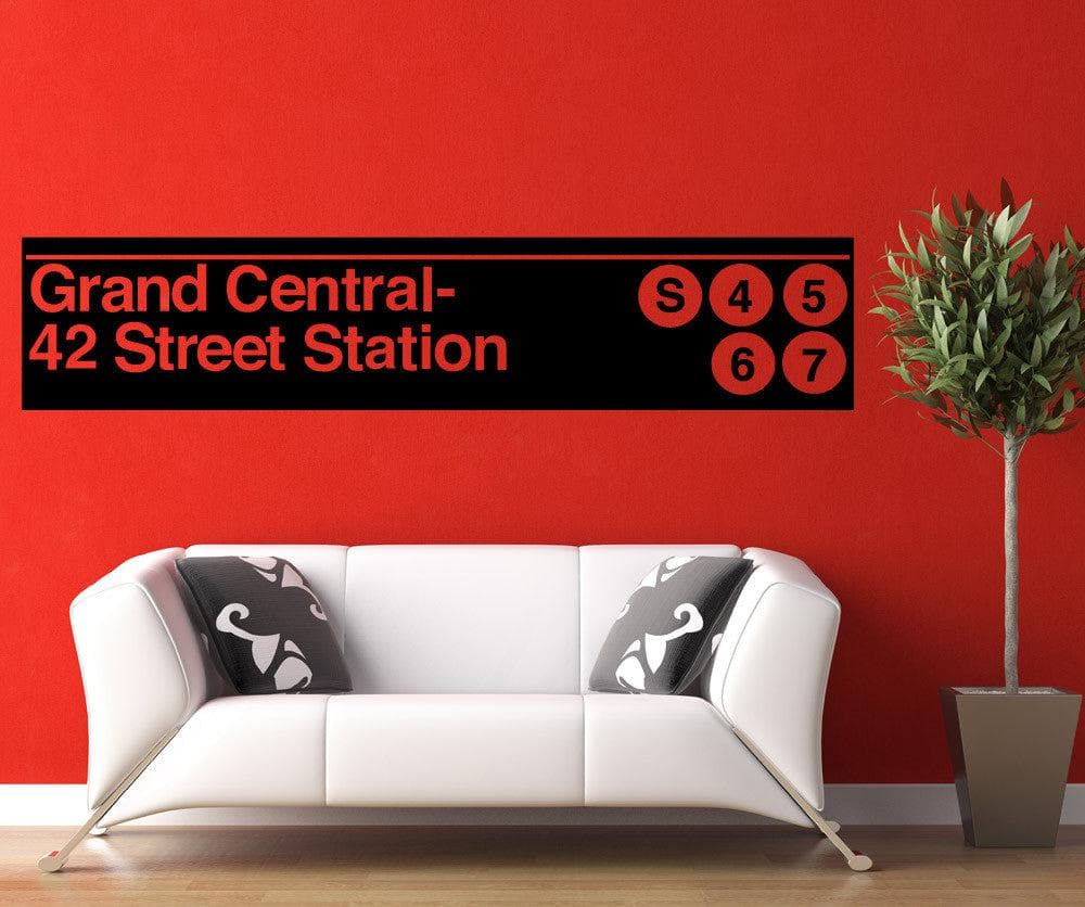 Grand Central Station Subway Sign Vinyl Wall Decal Sticker. #1286