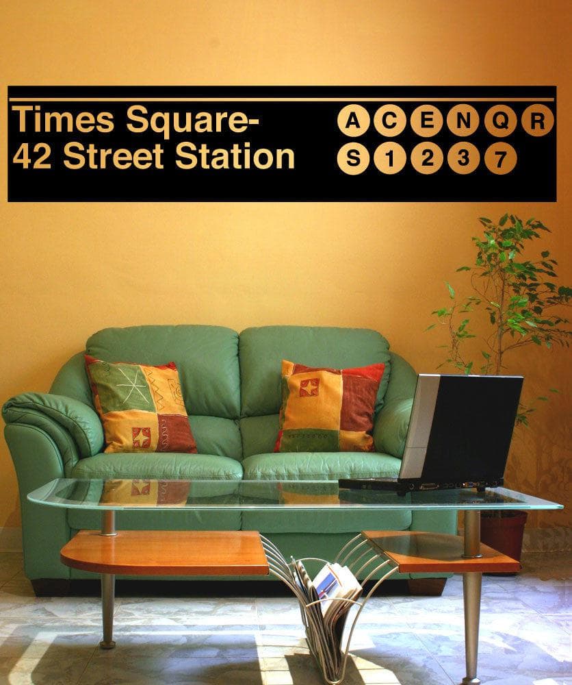 New York Times Square Subway Sign Vinyl Wall Decal Sticker. #1288