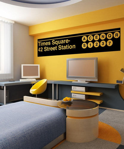 New York Times Square Subway Sign Vinyl Wall Decal Sticker. #1288