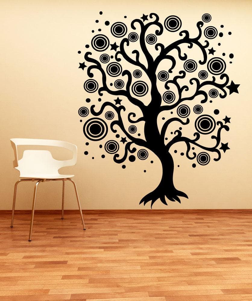 Vinyl Wall Decal Sticker Abstract Star Tree #1290 – StickerBrand