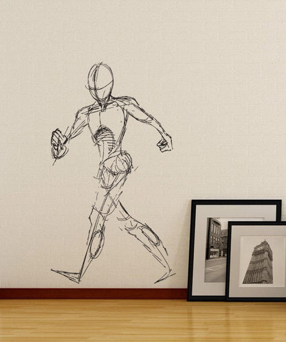 Vinyl Wall Decal Sticker Human Figure Sketch #1299