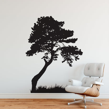 Tree Wall Decal with Grass. Modern Wall Decor. #130