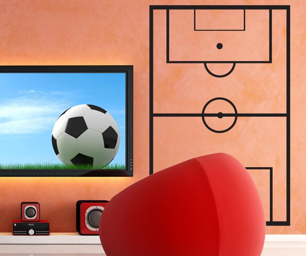 Soccer Field Football Pitch Wall Decal, Coach Play Board. #1321