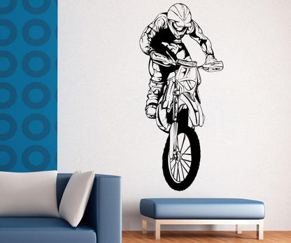 Vinyl Wall Decal Sticker Motocross Jump #1338