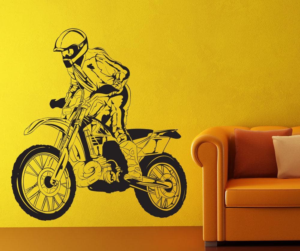 Vinyl Wall Decal Sticker Motocross Racer #1339