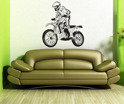 Vinyl Wall Decal Sticker Motocross Racer #1339