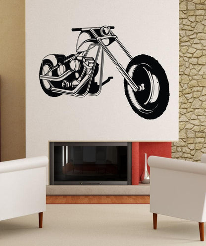 Vinyl Wall Decal Sticker Cruiser Motorcycle #1341