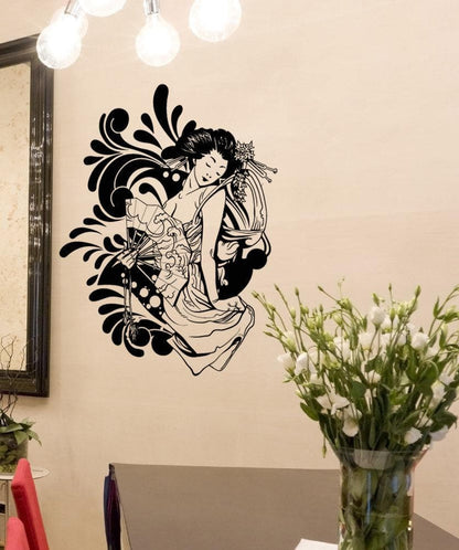 Vinyl Wall Decal Sticker Seductive Geisha #1365