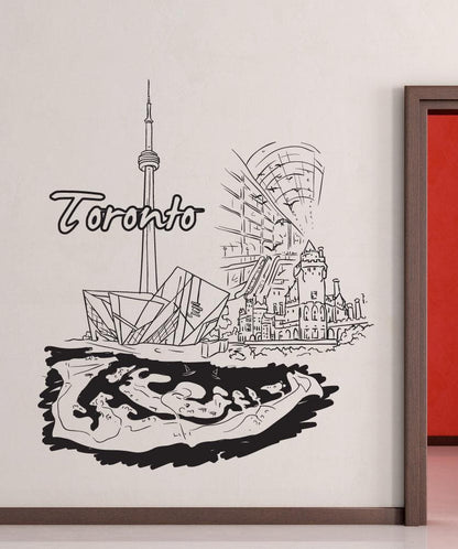 Toronto Canada Vinyl Wall Decal Sticker. #1378