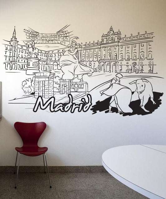 Vinyl Wall Decal Sticker Madrid #1387