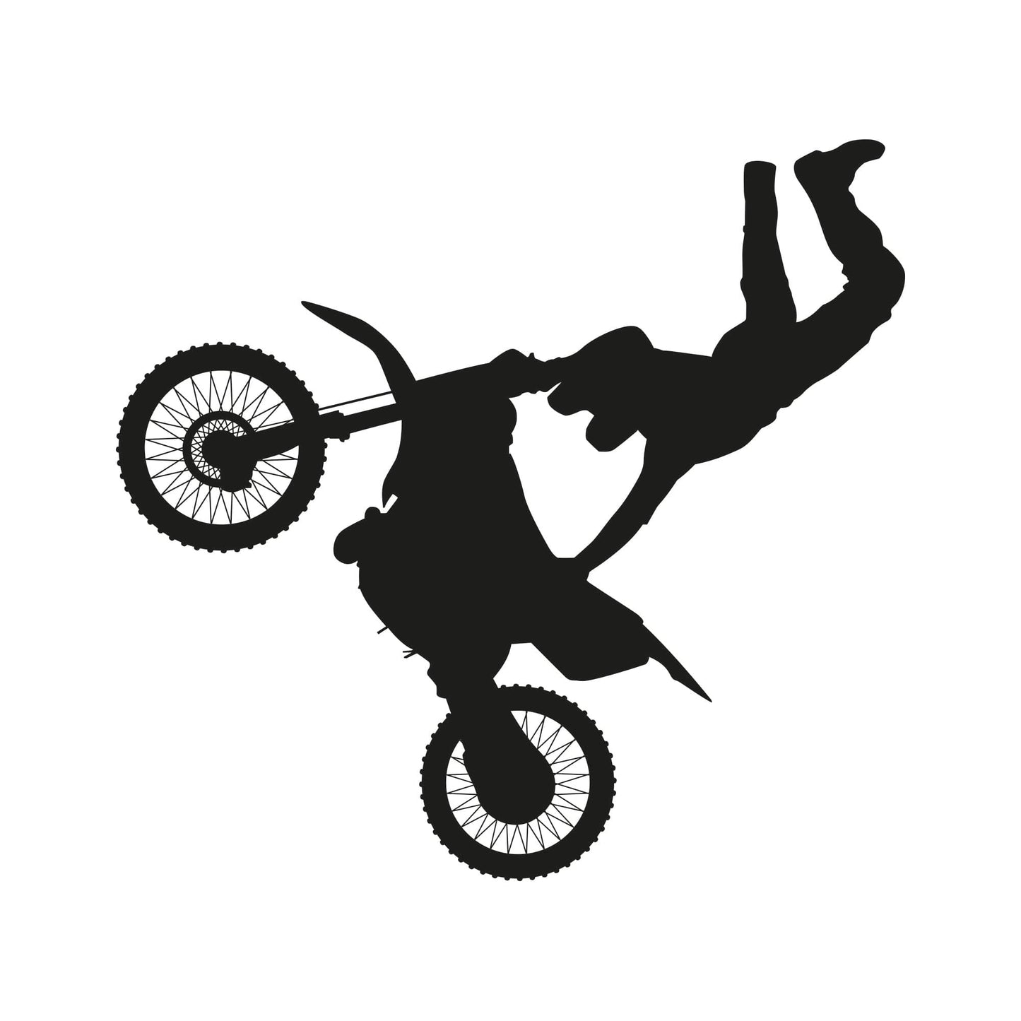 Dirt Bike Extreme Sports Motocross Bike Jump Wall Decal. Xtreme Flip. #138
