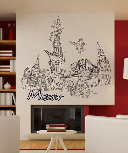 Vinyl Wall Decal Sticker Moscow #1390